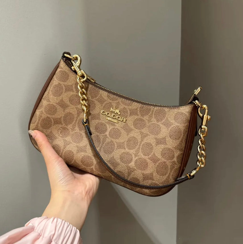 Coach Signature Purse with Dust Bag & Box