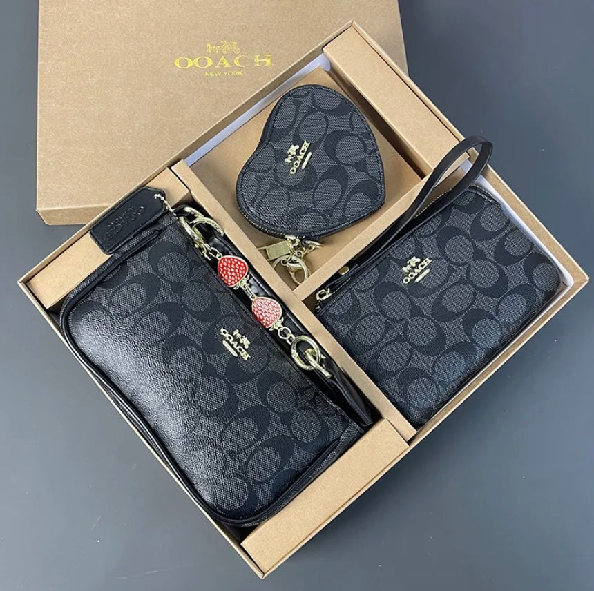 Coach Signature Purse with Dust Bag & Box