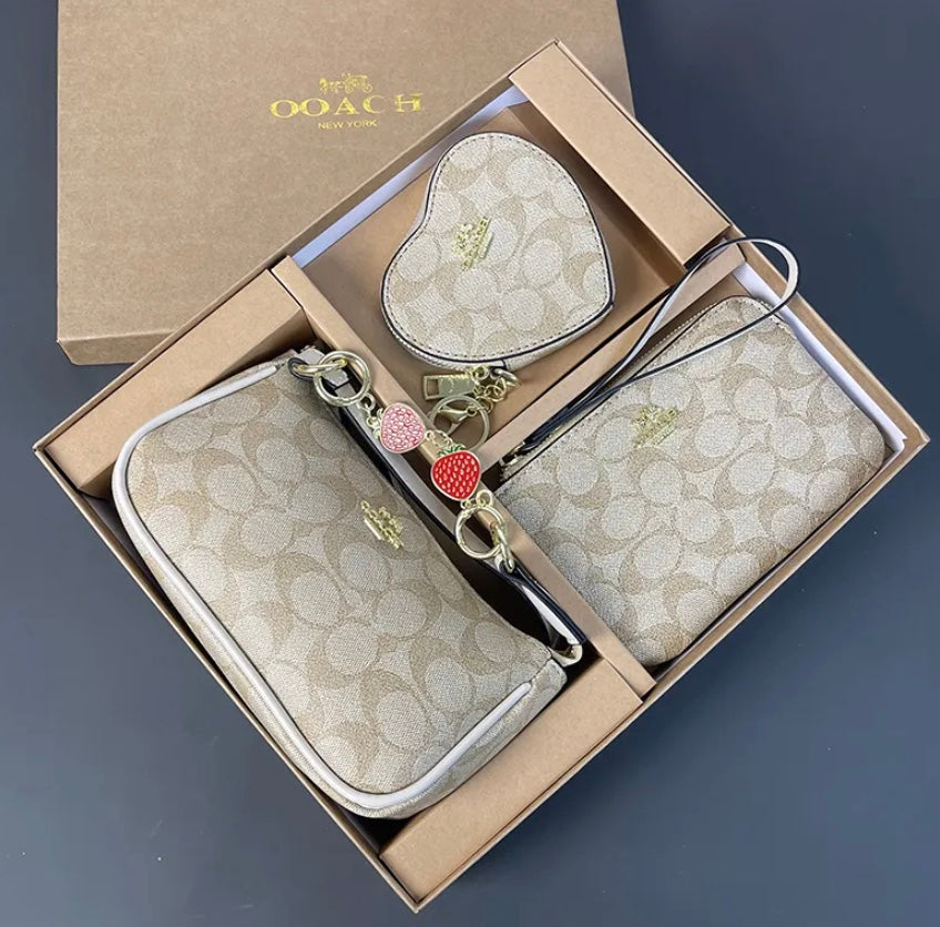 Coach Signature Purse with Dust Bag & Box