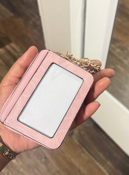 Pink Coach Card Holder