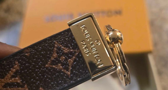 Brown LV keychain